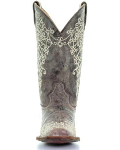 Corral Women's Brown Crater Embroidered Western Boots - Square Toe -Country Clothing Store 0450P9 41 FT