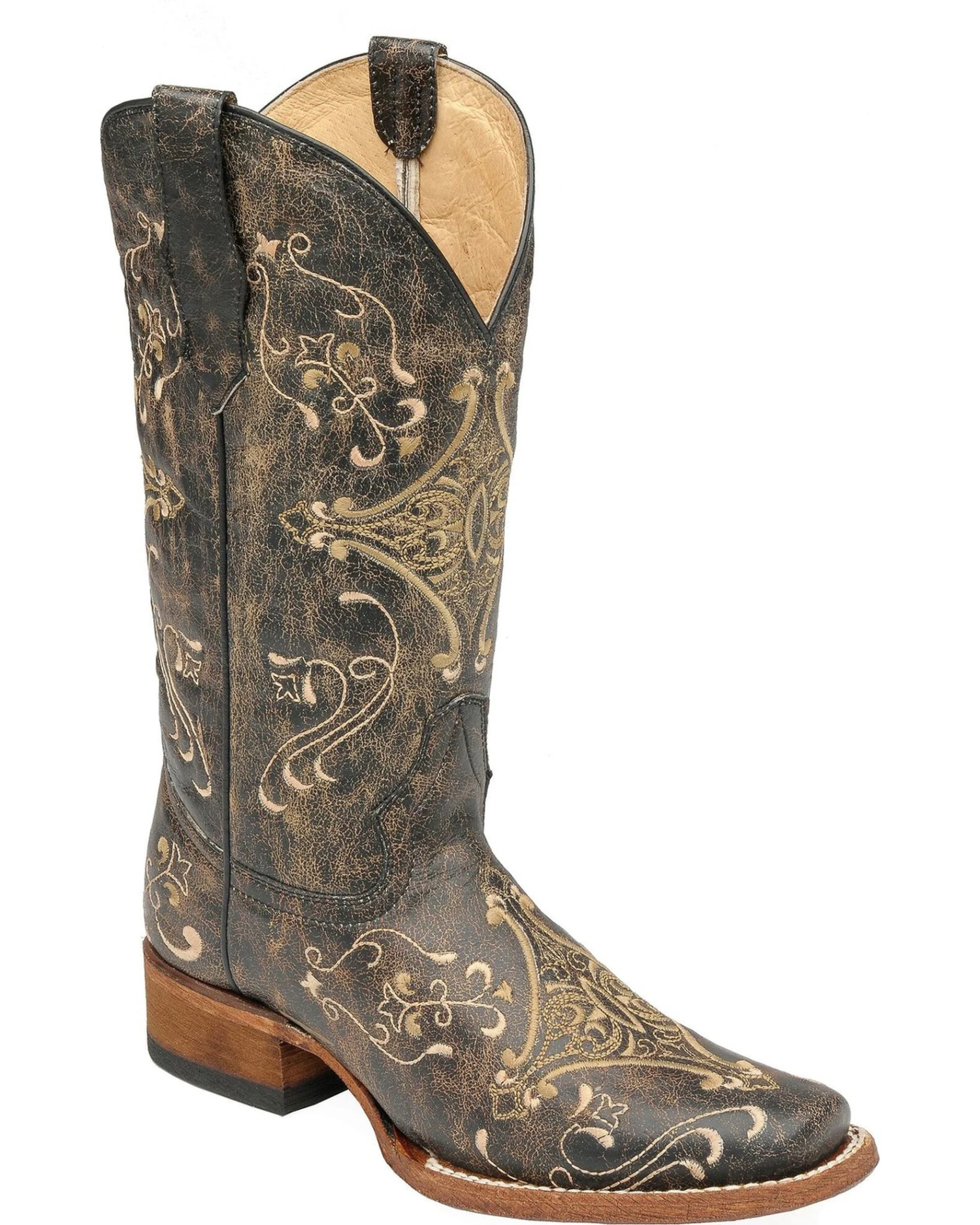 Circle G Women's Diamond Embroidered Western Boots - Square Toe 4 Circle G Women's Diamond Embroidered Western Boots - Square Toe - Image 2