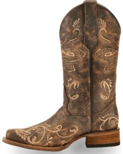 Circle G Women's Dragonfly Embroidered Western Boots - Square Toe