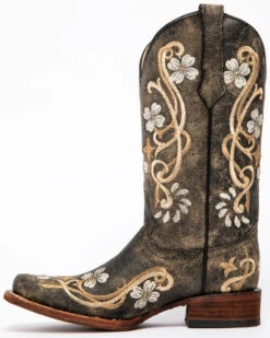 Circle G Women's Honey Cowhide Western Boots - Square Toe -Country Clothing Store 04539H D2 P3