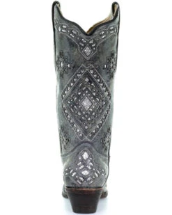 Corral Women's Glitter Inlay Western Boots - Snip Toe -Country Clothing Store 0455H3 VL BK