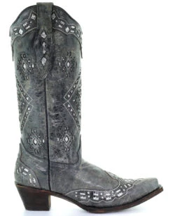 Corral Women's Glitter Inlay Western Boots - Snip Toe -Country Clothing Store 0455H3 VL RT