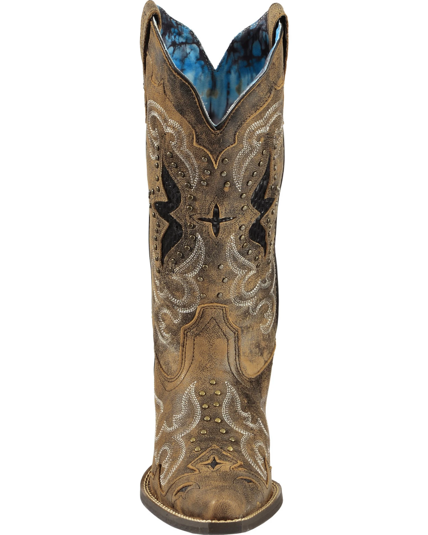 Laredo Women's Lucretia Studded Snake Inlay Western Boots - Snip Toe 4 Laredo Women's Lucretia Studded Snake Inlay Western Boots - Snip Toe - Image 2