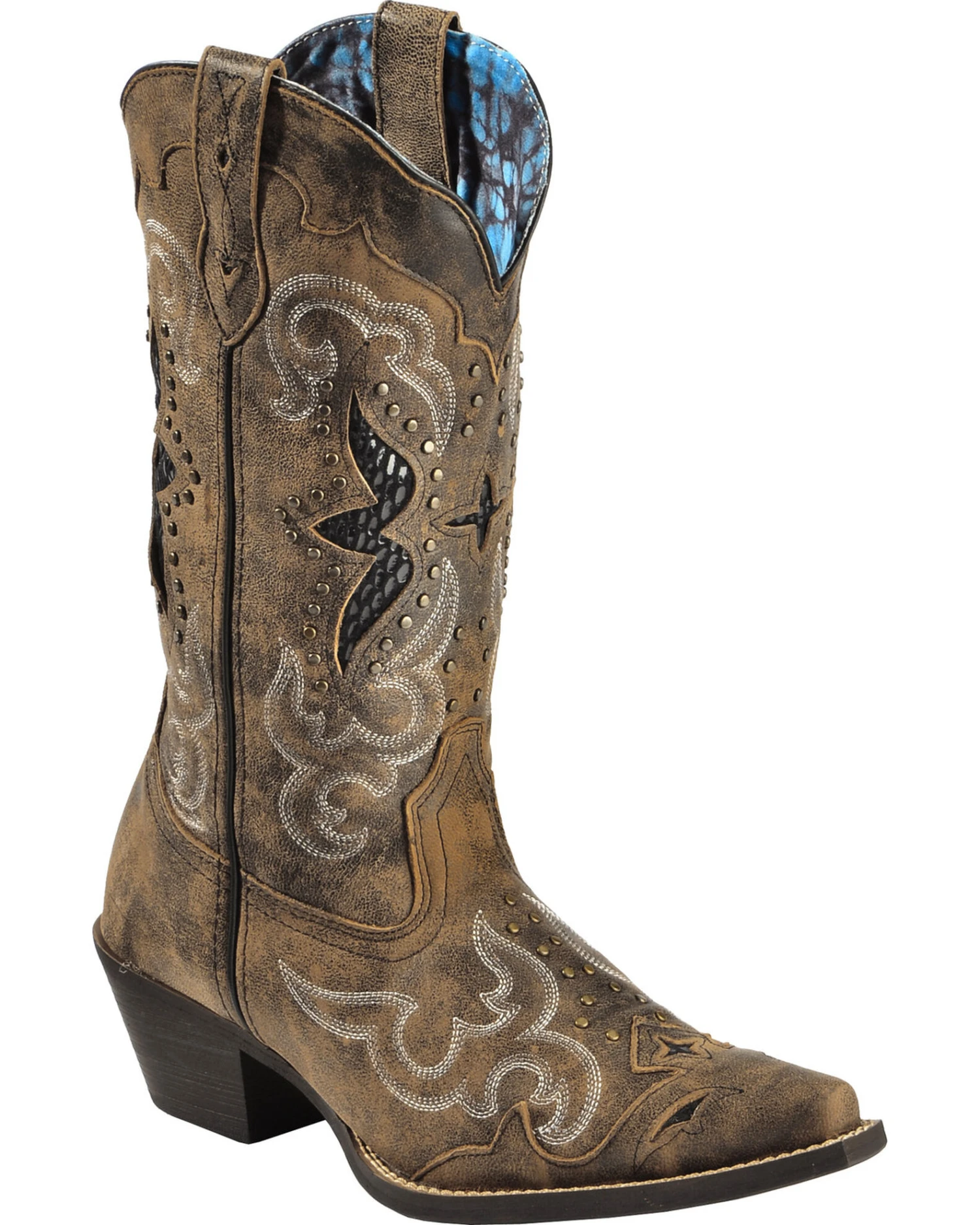 Laredo Women's Lucretia Studded Snake Inlay Western Boots - Snip Toe 8 Laredo Women's Lucretia Studded Snake Inlay Western Boots - Snip Toe - Image 6