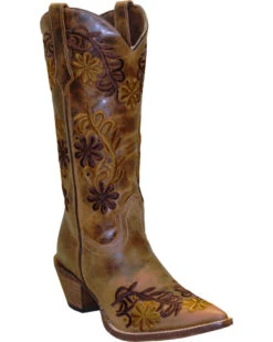 Abilene Women's Floral Western Boots - Pointed Toe