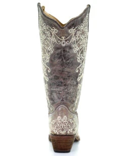 Corral Women's Crater With Bone Embroidery Western Boots - Snip Toe 11 Corral Women's Crater With Bone Embroidery Western Boots - Snip Toe -Country Clothing Store 045S76 41 BK