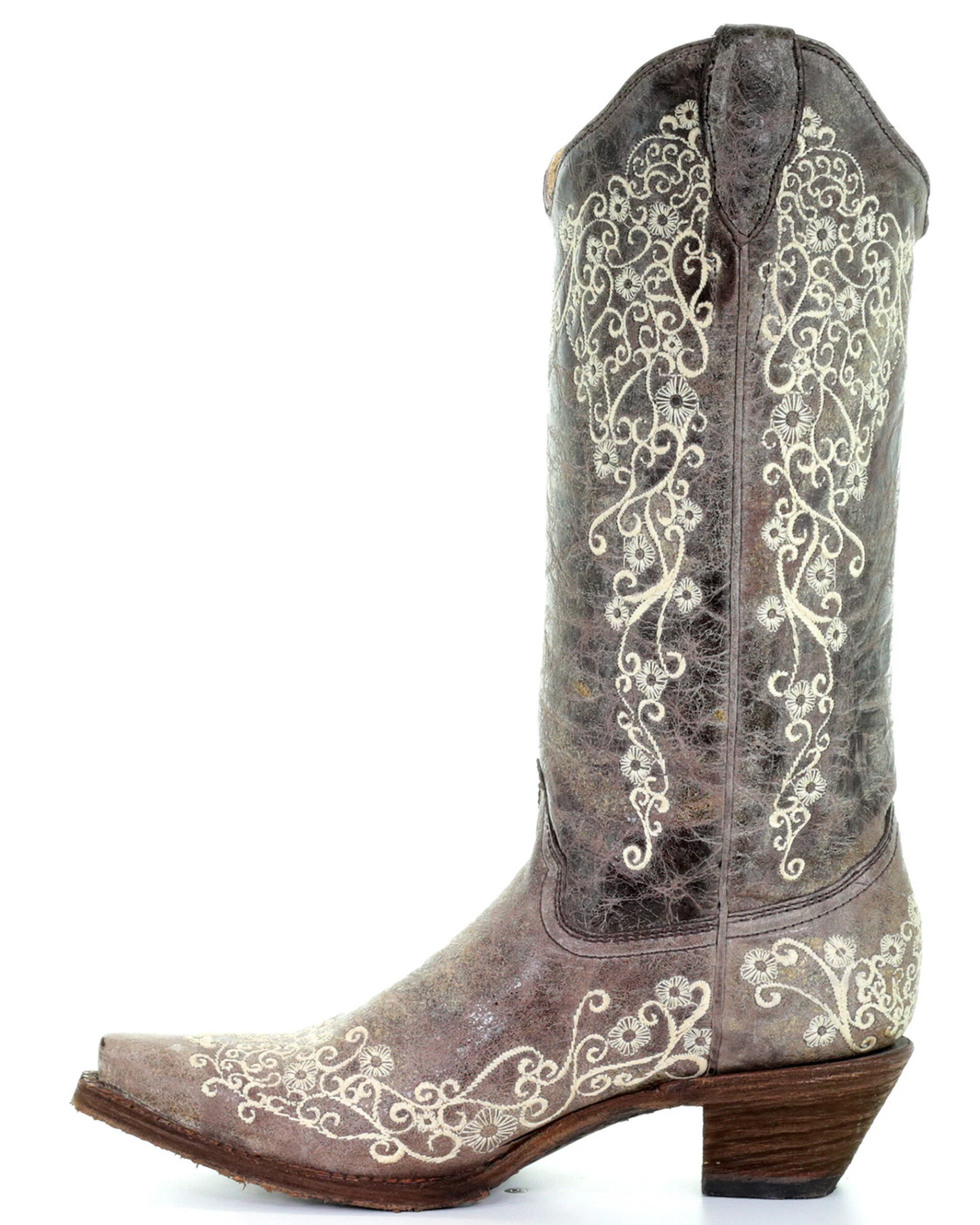 Corral Women's Crater With Bone Embroidery Western Boots - Snip Toe 6 Corral Women's Crater With Bone Embroidery Western Boots - Snip Toe - Image 4