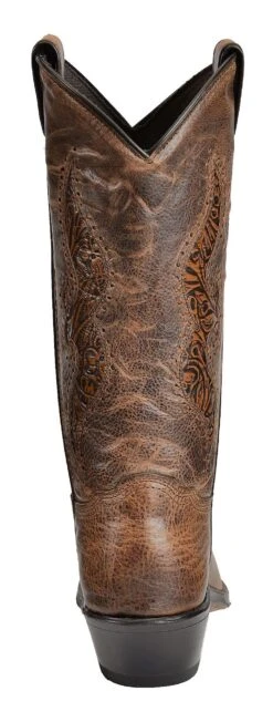 Abilene Women's Hand Tooled Inlay Western Boots - Snip Toe -Country Clothing Store 045X20 41 BK
