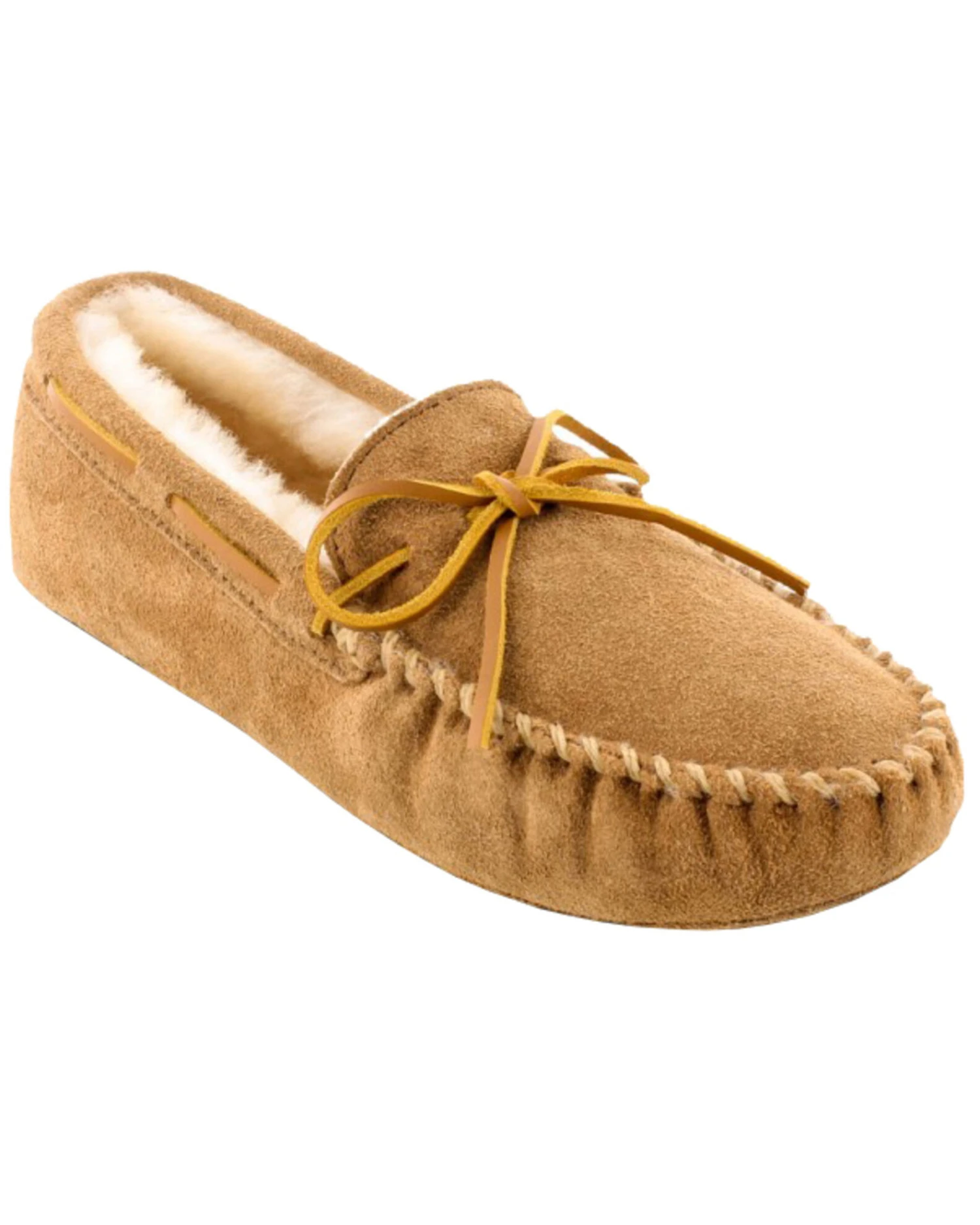 Minnetonka Men's Sheepskin Softsole Moccasins 4 Minnetonka Men's Sheepskin Softsole Moccasins - Image 2