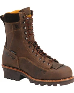 Carolina Men's 8" Crazy Horse Waterproof Lace-to-Toe Logger Boots - Round Toe 12 Carolina Men's 8" Crazy Horse Waterproof Lace-to-Toe Logger Boots - Round Toe -Country Clothing Store 0502T7 41 P1