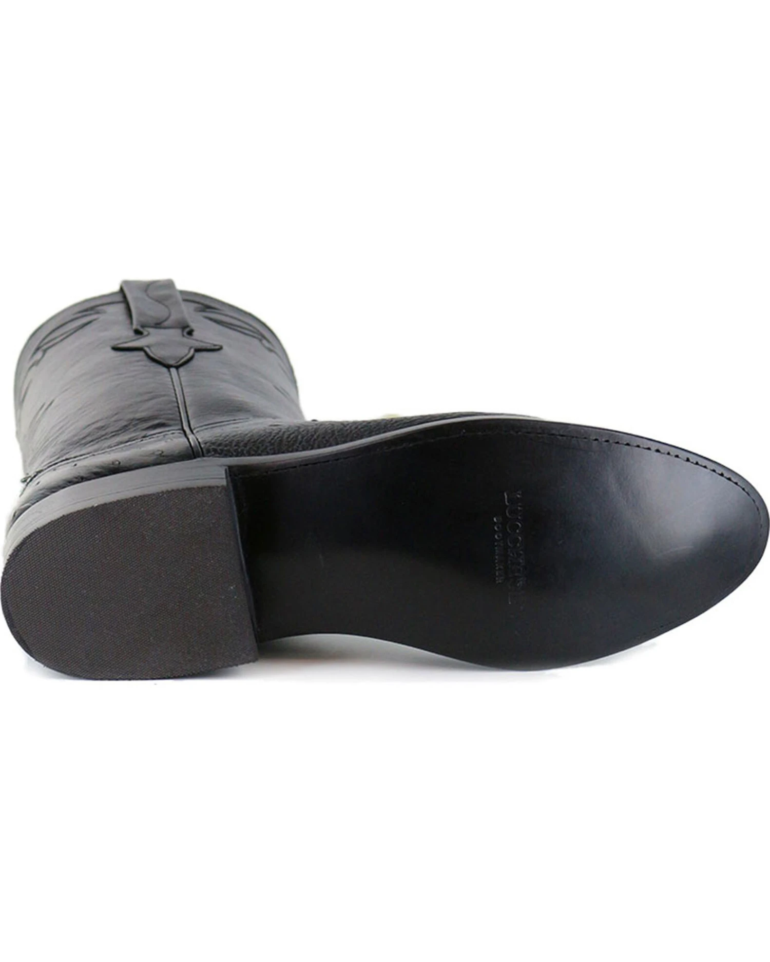 Lucchese Men's Handmade Ward Smooth Ostrich Roper Boots - Round Toe 6 Lucchese Men's Handmade Ward Smooth Ostrich Roper Boots - Round Toe - Image 4