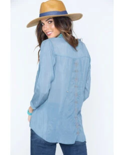 Ryan Michael Women's Embroidered Cupra Rayon Top 12 Ryan Michael Women's Embroidered Cupra Rayon Top -Country Clothing Store 2000213061 410 D1