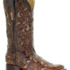 Corral Women's Brown Inlay And Stud Accents Boots - Square Toe -Country Clothing Store 2000213351 200 P1