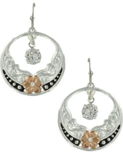 Montana Silversmiths Women's Evening Star's Wild Rose Earrings