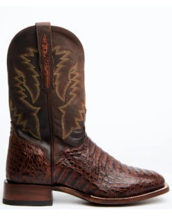 El Dorado Men's Handmade Caiman Back Brass Stockman Boots - Broad Square Toe 17 El Dorado Men's Handmade Caiman Back Brass Stockman Boots - Broad Square Toe -Country Clothing Store 2000221949 221 P2
