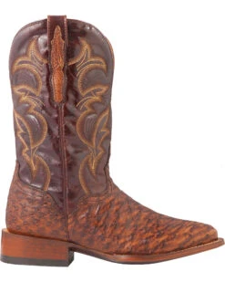 El Dorado Men's Handmade Full Quill Ostrich Stockman Boots - Broad Square Toe