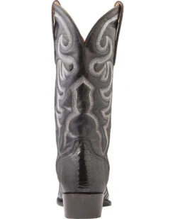 El Dorado Men's Handmade Ostrich Leg Western Boots - Medium Toe -Country Clothing Store 2000221956 001 BK