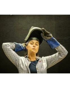 Ariat Women's FR Marion Plaid Print Long Sleeve Button Down Work Shirt -Country Clothing Store 2000222974 500 D1