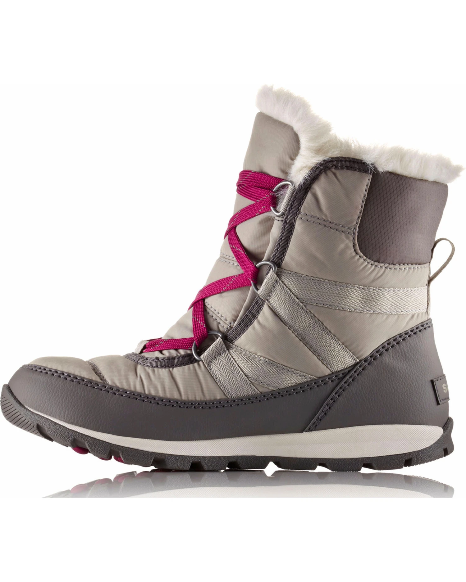 Sorel Women's Gray Whitney Short Lace Boots - Round Toe 5 Sorel Women's Gray Whitney Short Lace Boots - Round Toe - Image 3