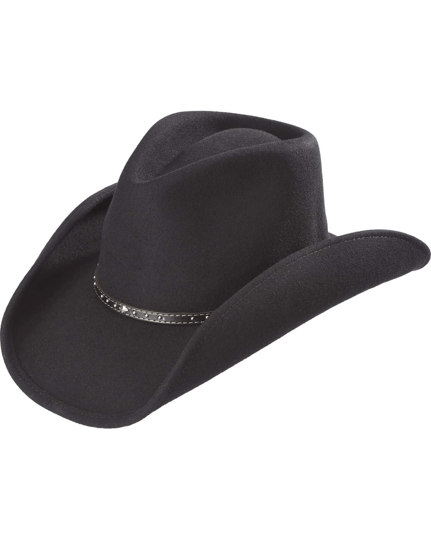 Cody James Men's Black Felt Pinch Front Western Hat 4 Cody James Men's Black Felt Pinch Front Western Hat - Image 2