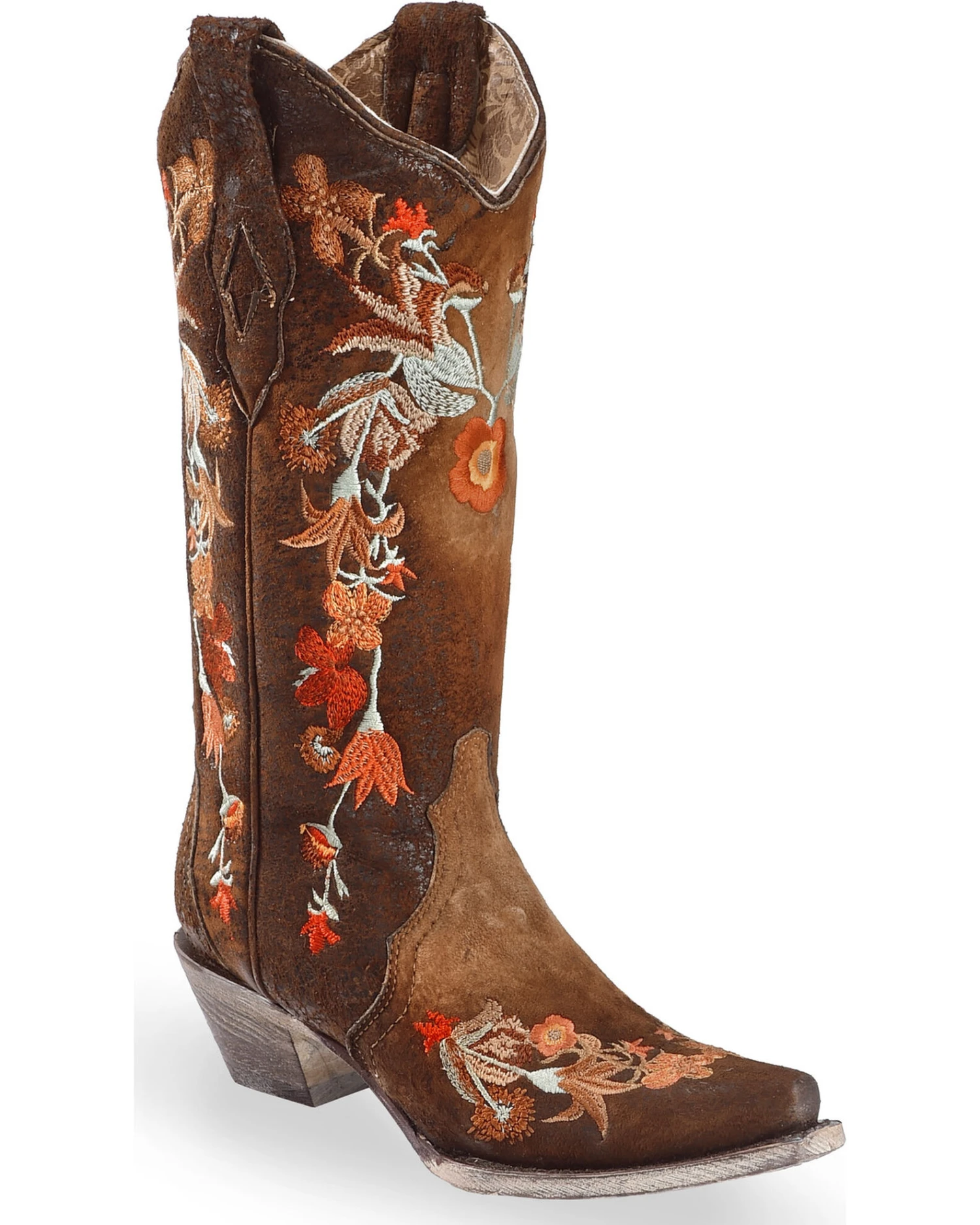 Corral Women's Floral Embroidered Lamb Western Boots - Snip Toe 5 Corral Women's Floral Embroidered Lamb Western Boots - Snip Toe - Image 3