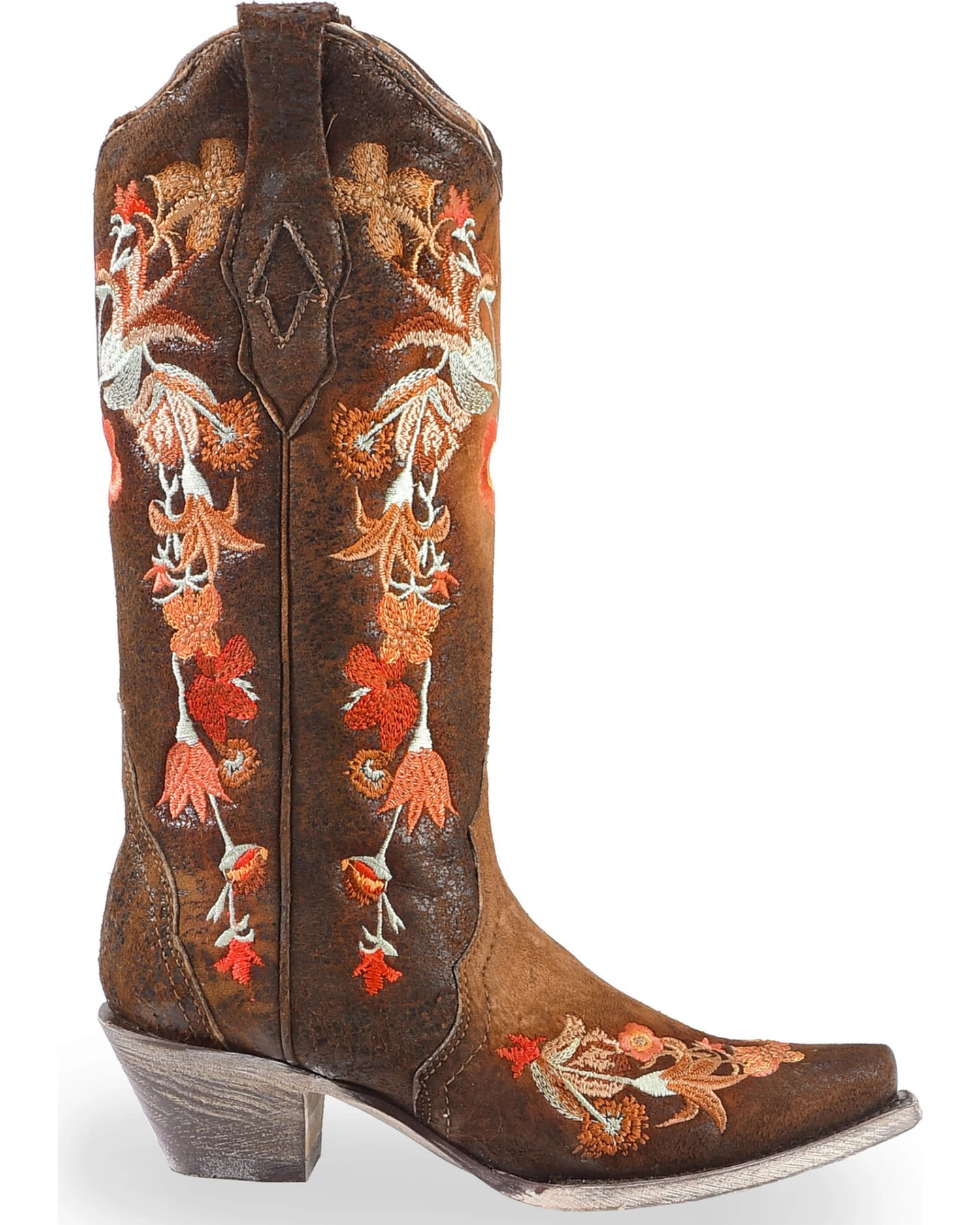 Corral Women's Floral Embroidered Lamb Western Boots - Snip Toe 9 Corral Women's Floral Embroidered Lamb Western Boots - Snip Toe - Image 7