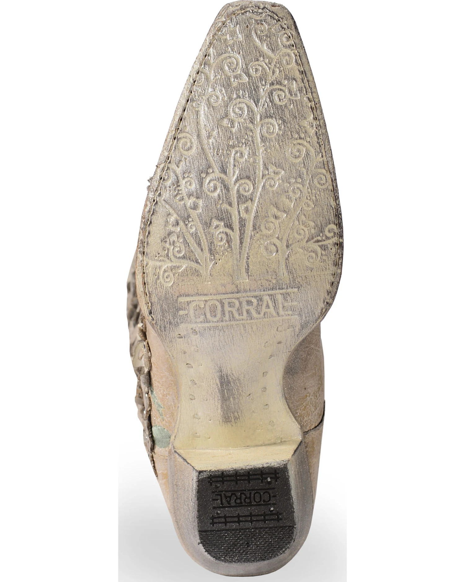 Corral Women's Floral Overlay Embroidered Stud And Crystals Western Boots - Snip Toe 8 Corral Women's Floral Overlay Embroidered Stud And Crystals Western Boots - Snip Toe - Image 6