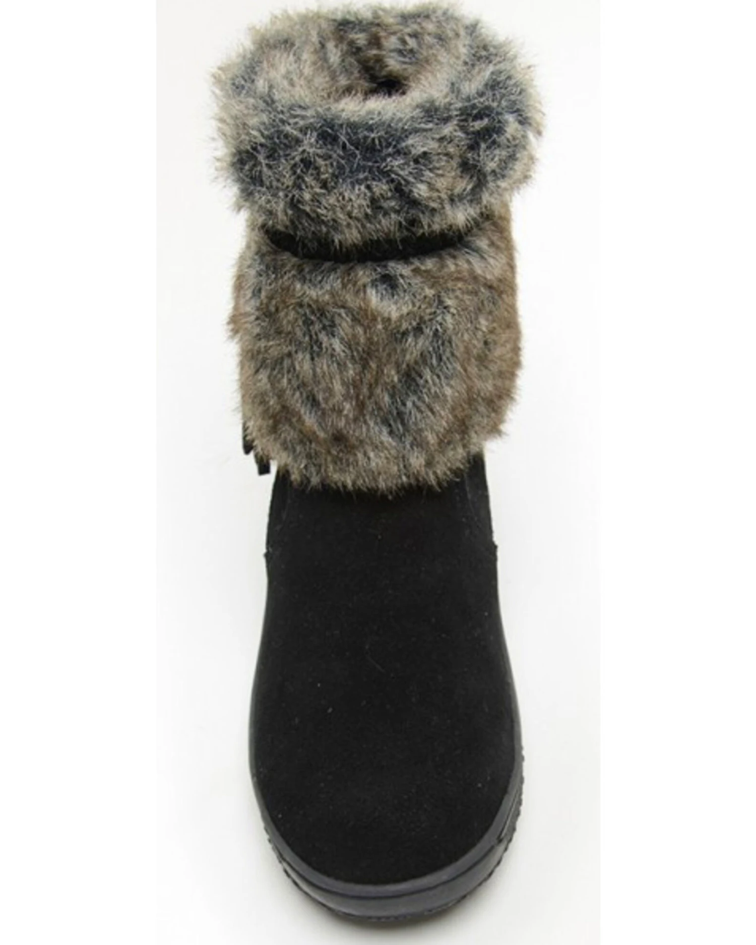 Minnetonka Women's Everett Suede Fur Boots - Round Toe 4 Minnetonka Women's Everett Suede Fur Boots - Round Toe - Image 2