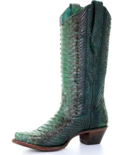 Corral Women's Full Python Woven Western Boots - Snip Toe -Country Clothing Store 2000253807 440 D1
