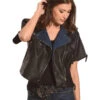Tractr Women's Short Sleeve Leather Jacket -Country Clothing Store 2000254528 001 D1