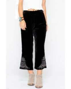 Johnny Was Women's Hirsch Velvet Embroidered Crop Pants -Country Clothing Store 2000257328 001 P1