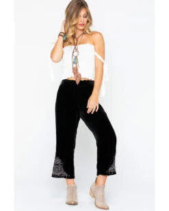 Johnny Was Women's Hirsch Velvet Embroidered Crop Pants -Country Clothing Store 2000257328 001 P6