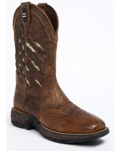 Brothers & Sons Men's Scratch American Flag Lite Performance Western Boots - Square Toe 10 Brothers & Sons Men's Scratch American Flag Lite Performance Western Boots - Square Toe -Country Clothing Store 2000258768 200 P1