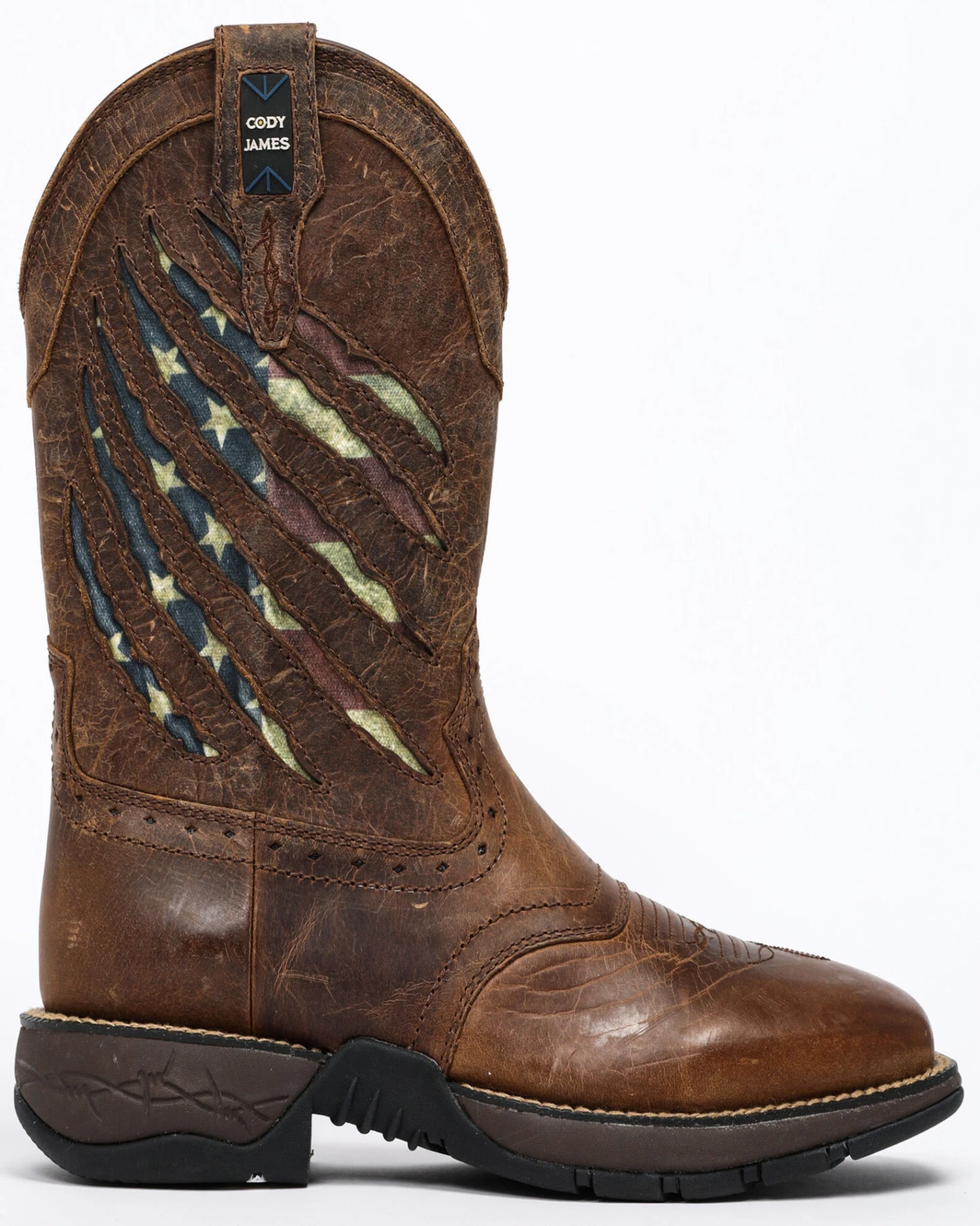 Brothers & Sons Men's Scratch American Flag Lite Performance Western Boots - Square Toe 7 Brothers & Sons Men's Scratch American Flag Lite Performance Western Boots - Square Toe - Image 5