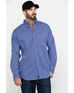 Ariat Men's FR Cobalt Print Liberty Long Sleeve Work Shirt - Tall -Country Clothing Store 2000269280 400 P1