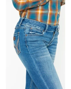 Wrangler Women's Retro Mae Deadwood Light Wash Mid Rise Bootcut Jeans -Country Clothing Store 2000269606 400 P4
