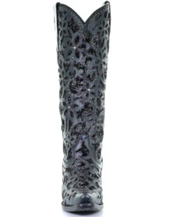 Corral Women's Floral Inlay Western Boots - Snip Toe -Country Clothing Store 2000274387 001 P5