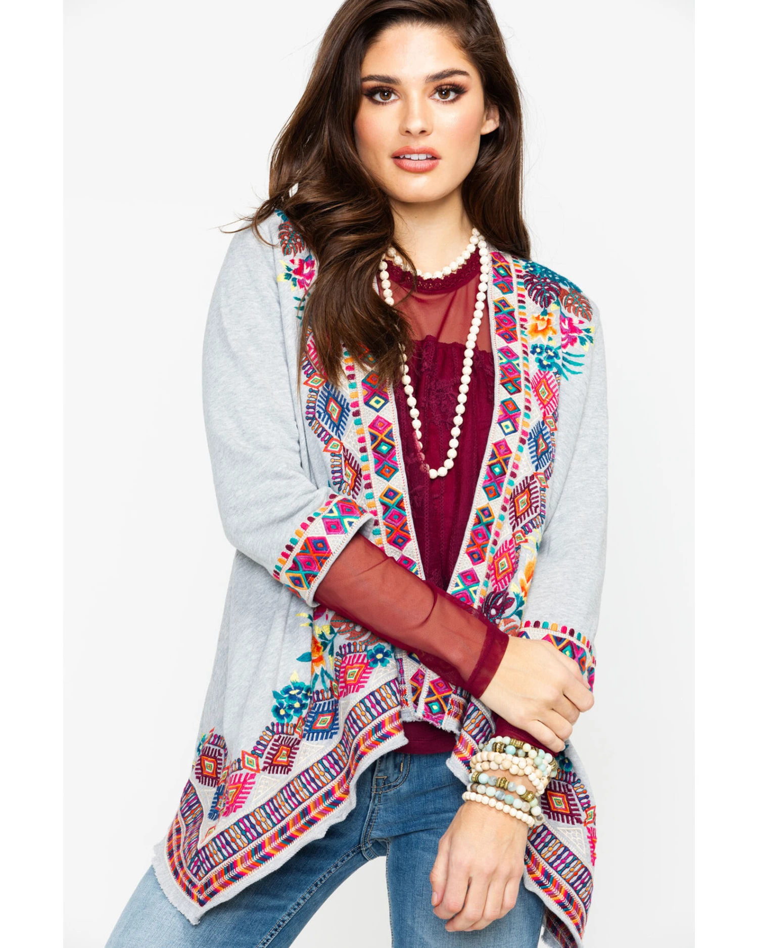 Johnny Was Women's French Terry Cardigan 5 Johnny Was Women's French Terry Cardigan - Image 3