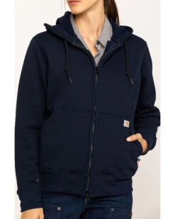 Carhartt Women's FR Rain Defender Hooded Heavyweight Zip Sweatshirt -Country Clothing Store 2000278313 410 P4