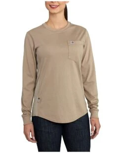 Carhartt Women's Force Crewneck Long Sleeve Shirt -Country Clothing Store 2000278979 250 P1