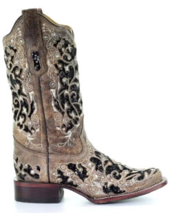Corral Women's Sequin Inlay Western Boots - Square Toe 10 Corral Women's Sequin Inlay Western Boots - Square Toe -Country Clothing Store 2000280080 200 P2