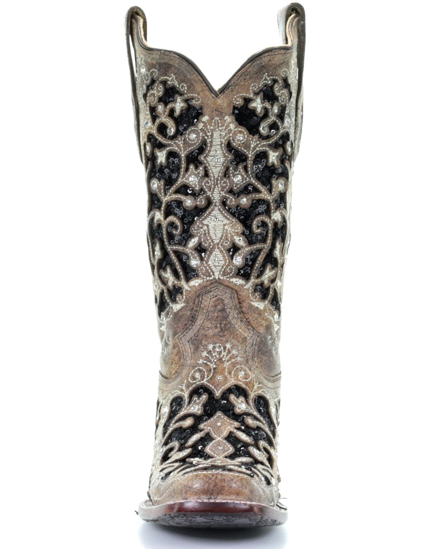 Corral Women's Sequin Inlay Western Boots - Square Toe 5 Corral Women's Sequin Inlay Western Boots - Square Toe - Image 3