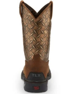 Tony Lama Men's Diboll Rust Diamond Plate Western Work Boots - Composite Toe