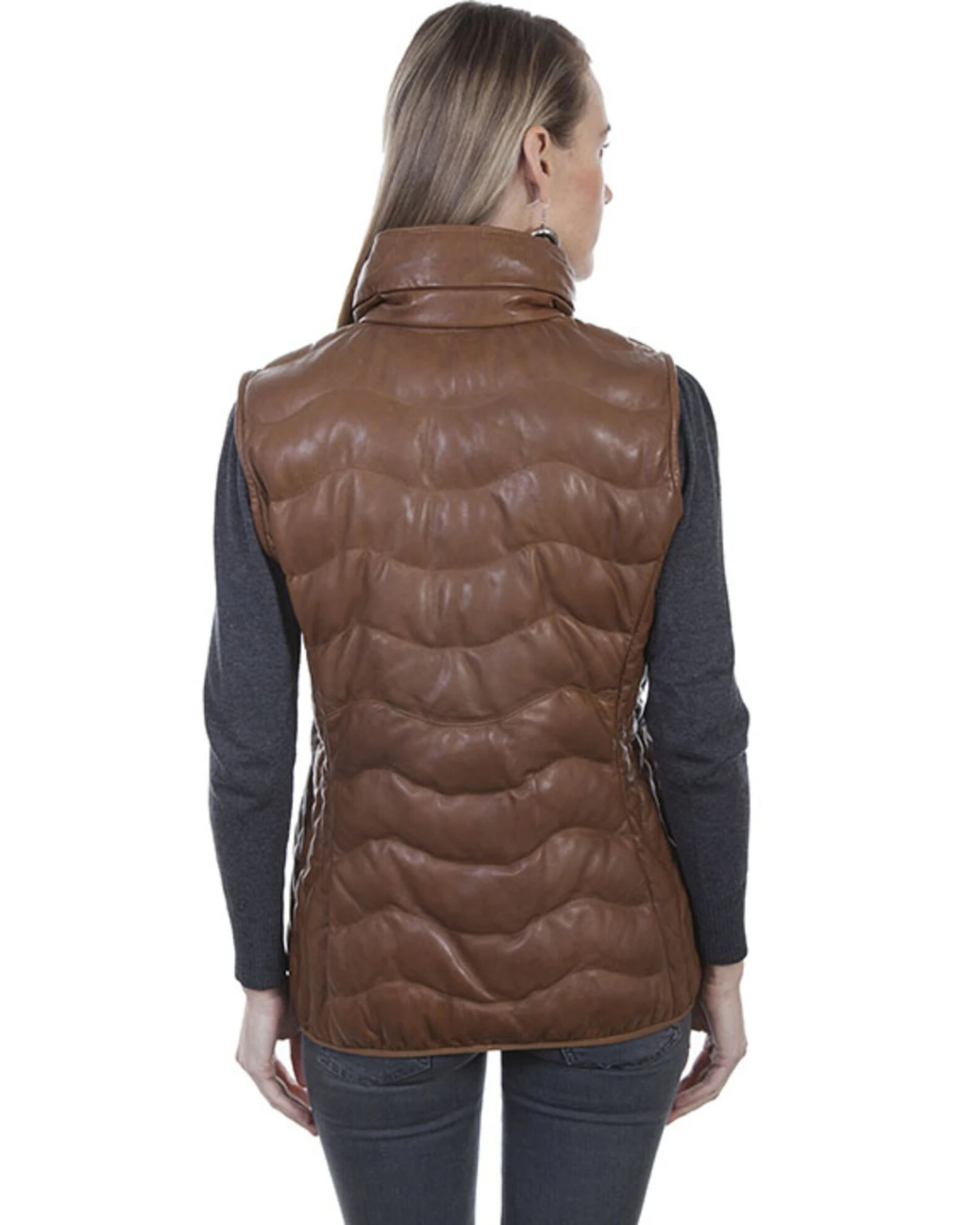Leatherwear By Scully Women's Quilted Leather Vest 3 Leatherwear By Scully Women's Quilted Leather Vest