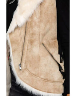 Honey Creek By Scully Women's Beige Faux Fur Vest -Country Clothing Store 2000280568 250 P4