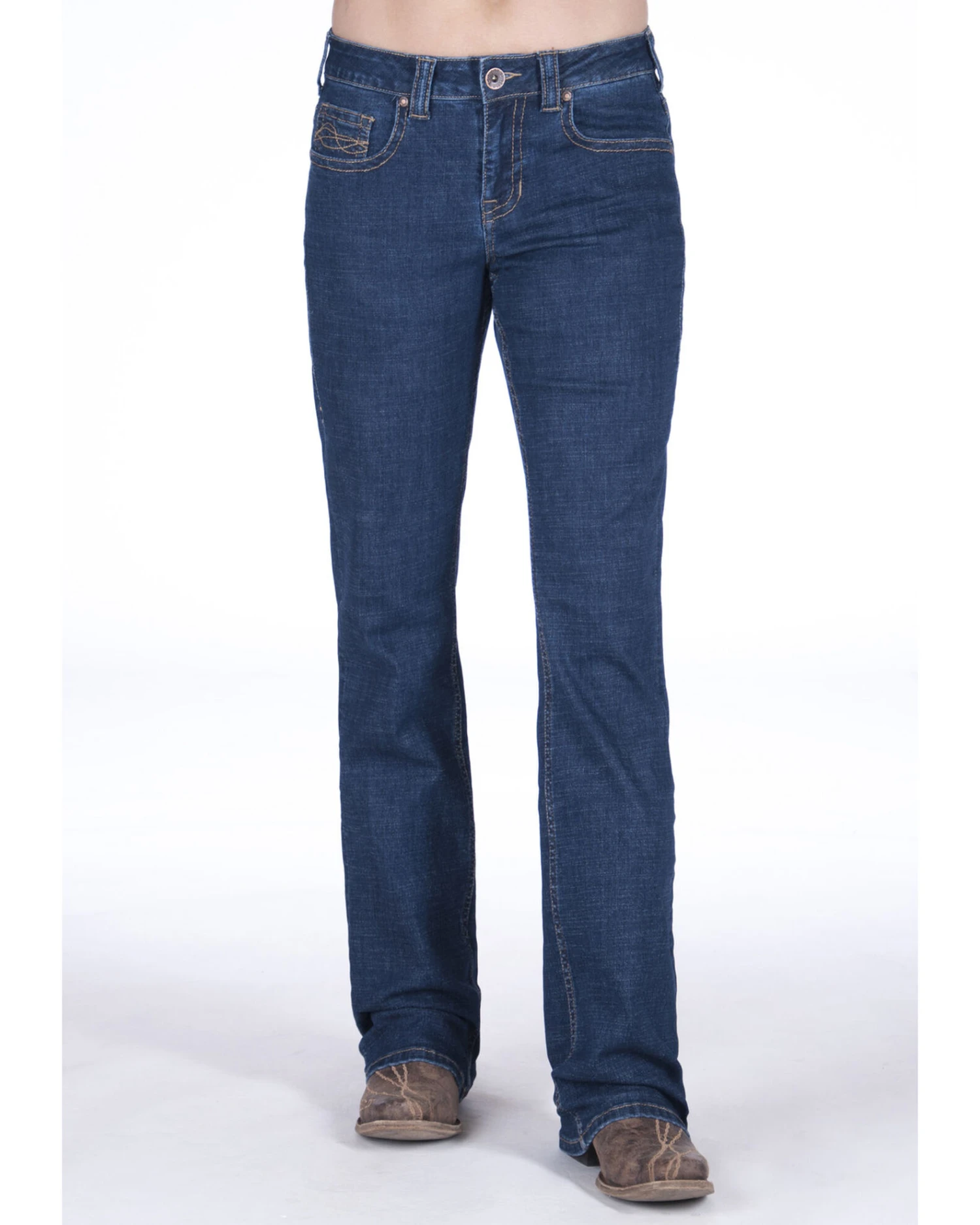 Cowgirl Tuff Women's Delux Medium Wash Bootcut Jeans 4 Cowgirl Tuff Women's Delux Medium Wash Bootcut Jeans - Image 2