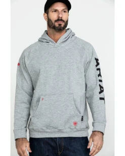 Ariat Men's FR Primo Fleece Logo Hooded Work Sweatshirt -Country Clothing Store 2000281958 070 P3