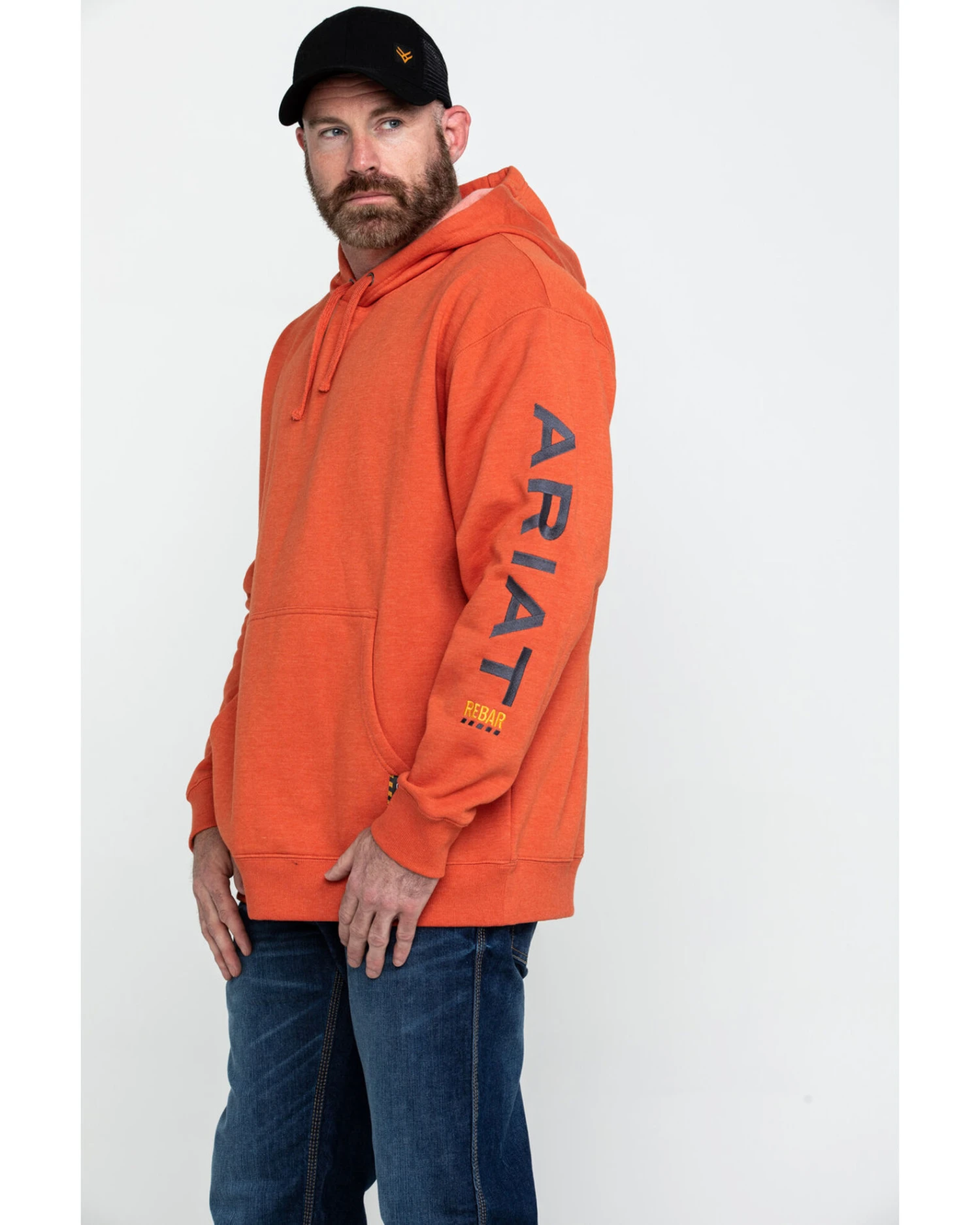 Ariat Men's Volcanic Heather Rebar Graphic Hooded Work Sweatshirt - Big & Tall 3 Ariat Men's Volcanic Heather Rebar Graphic Hooded Work Sweatshirt - Big & Tall