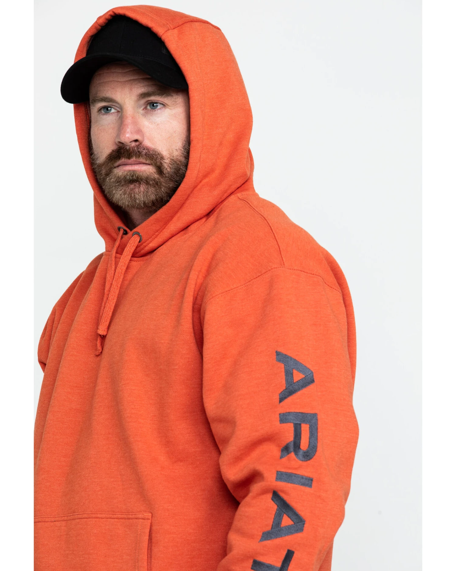 Ariat Men's Volcanic Heather Rebar Graphic Hooded Work Sweatshirt - Big & Tall 7 Ariat Men's Volcanic Heather Rebar Graphic Hooded Work Sweatshirt - Big & Tall - Image 5