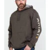 Ariat Men's Heather Bark Rebar Graphic Work Hooded Sweatshirt -Country Clothing Store 2000282124 234 P1